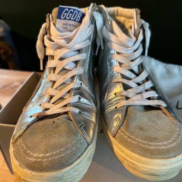 gGolden goose suede toe laminated and glitter quarter leather silver, size 39 - Picture 7 of 7